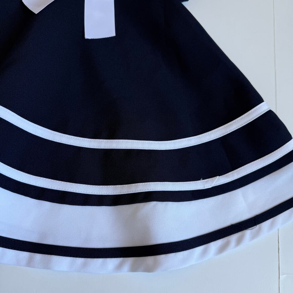 Bonnie Jean Nautical Sailor Dress Navy Baby Girls 18 Months - Picture 6 of 11